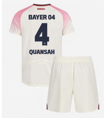 Bayer Leverkusen Jarell Quansah #4 Dětské Venkovní Dres 2025-26 Krátký Rukáv (+ trenýrky)